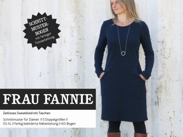 Schnittreif Frau Fannie TOPSELLER Kleid mit H&uuml;fttaschen
