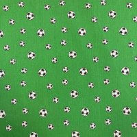 Baumwollgewebe Fußball grün
