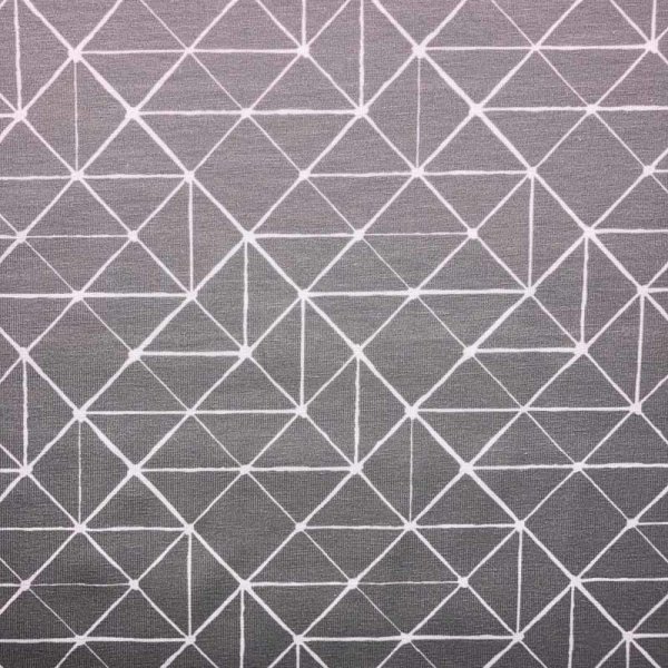 Jersey geometr. Linien grau