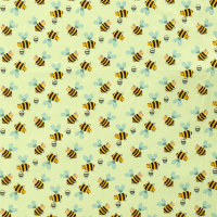 Baumwollgewebe Bienen hellgrün