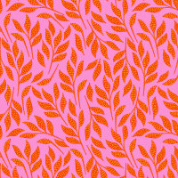 Jersey Bright & Fun pink Blätter