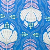 Baumwollgewebe Hibiscus Honeymoon by jolijou Stahlblau