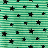 Jersey grasgrün gestreift Sterne
