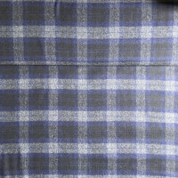Wollflanell Eros Karo schwarz blau