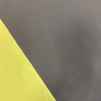 Softshell uni grau neongrün 120cm Stück