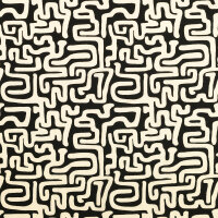Viskosegewebe schwarz wollweißes Labyrinth
