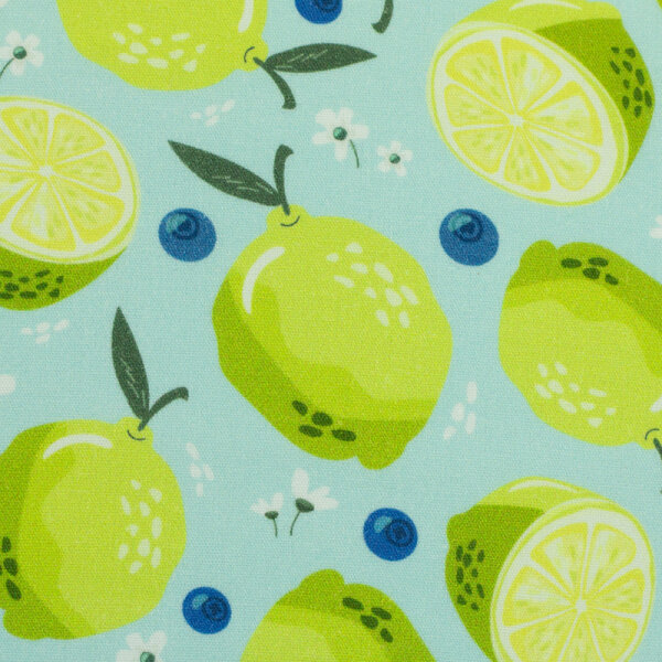 Baumwollgewebe FRUITS Zitronen Limonen