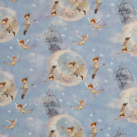 Baumwollgewebe Fairy Tale Peter Pan hellblau