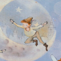 Baumwollgewebe Fairy Tale Peter Pan hellblau