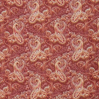 Baumwollgewebe Voile PALMA rotbraun Paisleys