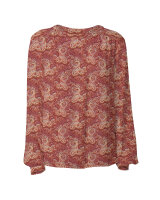 Baumwollgewebe Voile PALMA rotbraun Paisleys