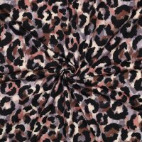 Jersey Leoprint schwarz flieder braun altrosa