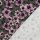 French Terry Blumen violett khaki