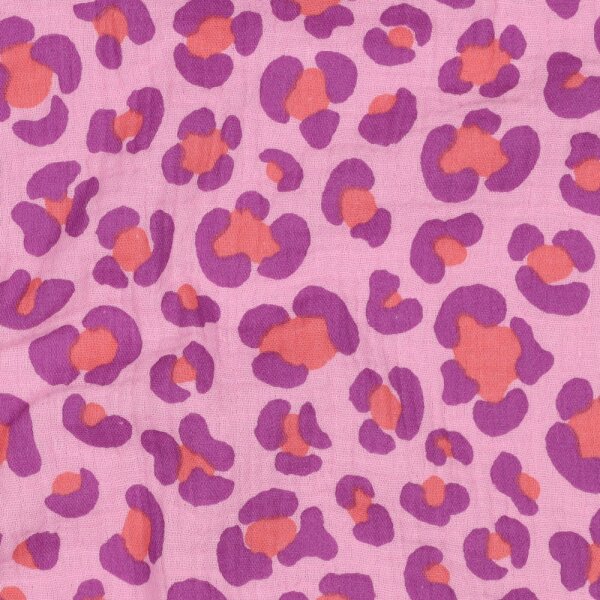 Musseline Leoprint pink