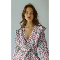 Musseline Leoprint pink