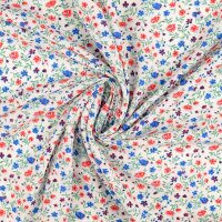 Viskosegewebe Millefleurs kleine Blümchen