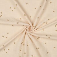 Musseline Sand kleine Herzen