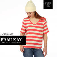 Studio Schnittreif Frau KAY Shirt mit V-Ausschnitt
