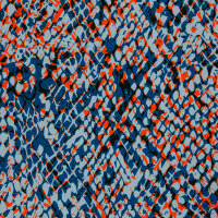 Viskosegewebe Thorsten Berger Shiny Scales orange blau