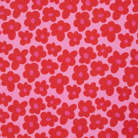Viskosejersey rosa Prilblumen Happy Flowers by Cherry...