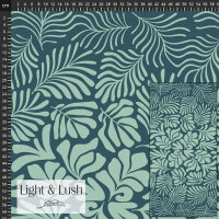 Viskosegewebe Light& Lush mint smaragd Blätter
