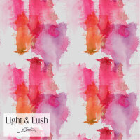Viskosegewebe Light& Lush pink orangene Aquarelle Farben