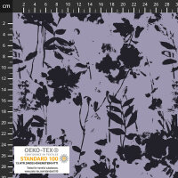 Jersey Avalana flieder mit violetten abstrakten Pflanzen