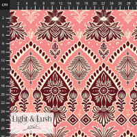 Viskosegewebe Light& Lush apricot ornamentales,...