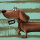 French Terry PANEL Dackel Thorsten Berger Dachshund Bernie ca. 83-85cm Länge