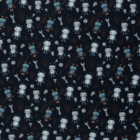 Jersey Roboter dunkelblau Hello Robot by Mrs Mint Design