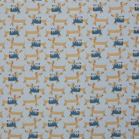 Jersey Dackel mit Ringelschal blau Cool Dogs by JaTiJu