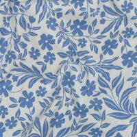Jersey Blumen blau weiß