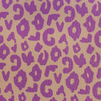 Kunstleder Leoprint violett hellrosa Brush&Wild by...