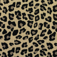 Rippjersey Leoprint beige