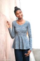 Jersey Ornamente jeansblau Autumn Demask by Bienvenido...