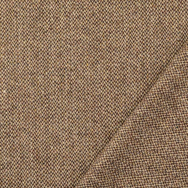 Manteltweed Fischgrat braun
