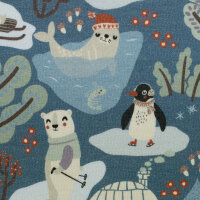 Jersey Polar Playtime by Bienvenido Colorido rauchblau mit Wintertieren
