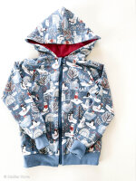 Jersey Polar Playtime by Bienvenido Colorido rauchblau mit Wintertieren