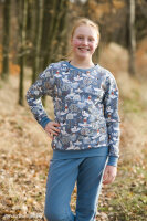 Jersey Polar Playtime by Bienvenido Colorido rauchblau mit Wintertieren