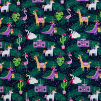 Sweat Weihnachten Holly Einhorn, Flamingo, Dino, Radio,...