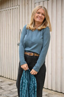 Merinostrick jeans-mint