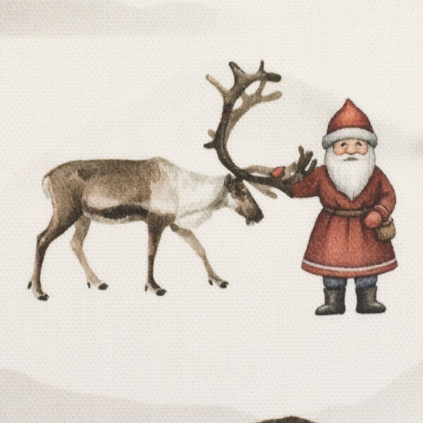 Canvas Weihnachten SANTA Nikolaus mit Schlitten + Rentier