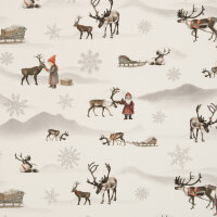 Canvas Weihnachten SANTA Nikolaus mit Schlitten + Rentier
